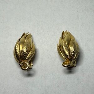 Vintage Flower Bud Clip-On Earrings
